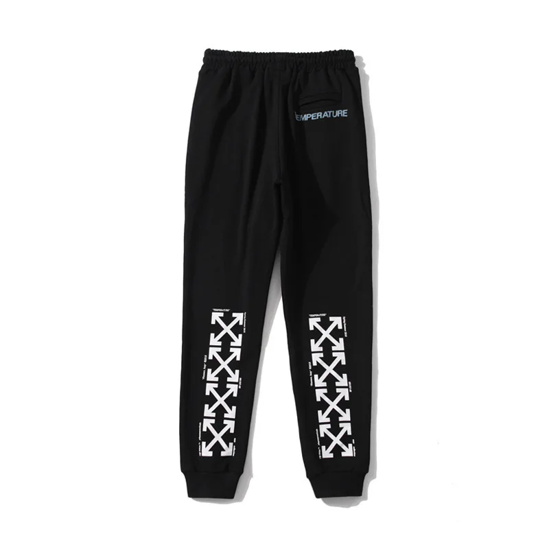 

New Style High Quality Ow meng la lisa Heat Transfer Patch Looped Pile Casual Pants Men Arrowhead Printed Trousers