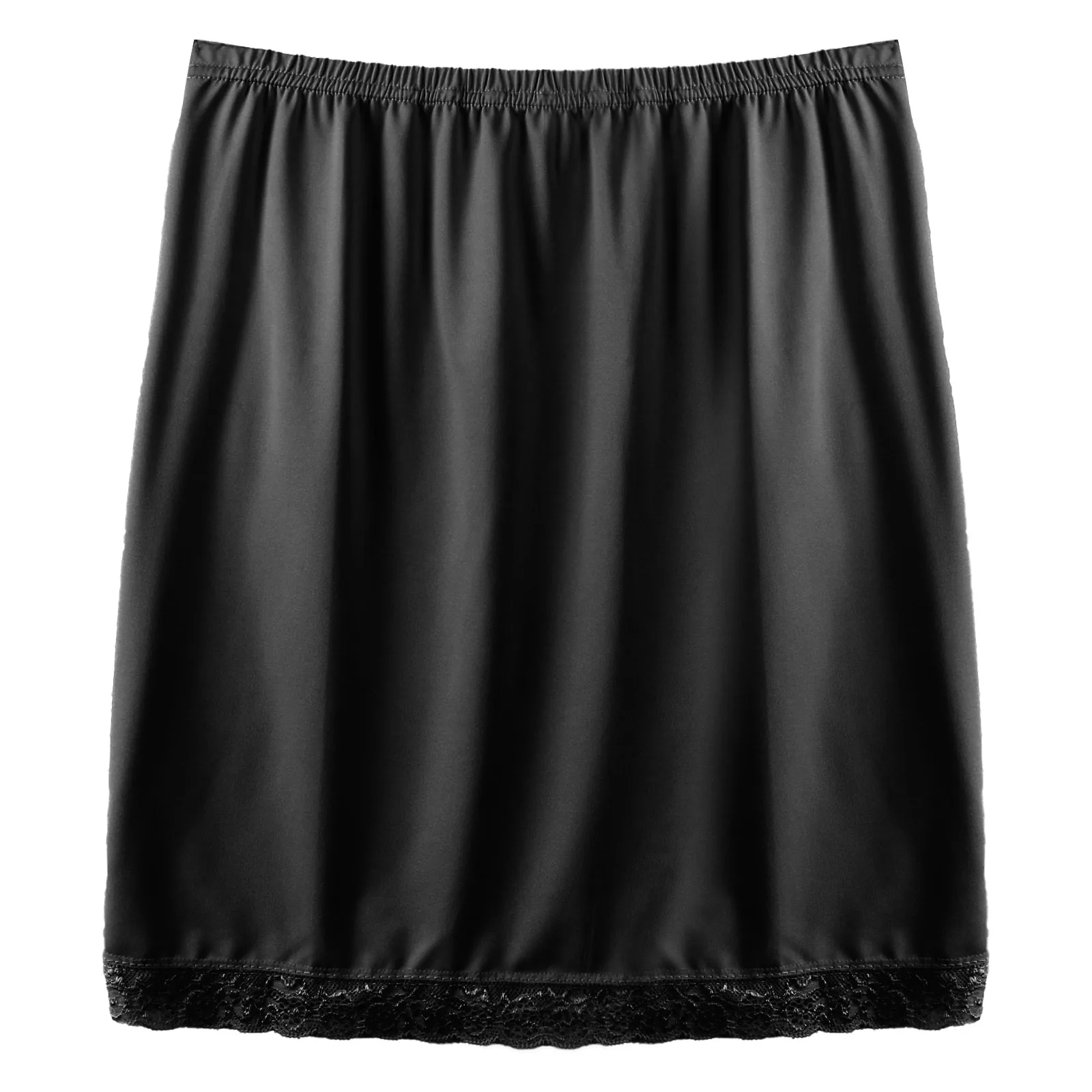 Women Girls High Waist Petticoat Sexy Lace Floral Edge Underskirt A Line Half Slip Dress Skirt Femme Commuter Office Underskirts