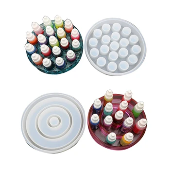 

2x New Storage Boxes Storage Box Resin Mold Jewelry Molds Jewelry Accessories 19 Holes & Round