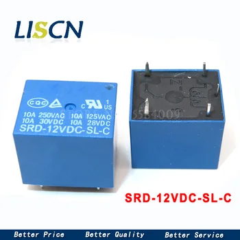 

5Pcs 12V DC Power Relay SRD-12VDC-SL-C T73-12V 5Pin PCB Type SRD-12VDC