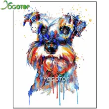 Фотографии на заказ сделать свой собственный diy алмазная живопись, Шнауцер головоломка полный, 5d кристальная вышивка, квадратный горный хрусталь, мозаика собака YY1447