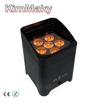 

Aluminum 6x18W Led Par Light 7800MHA Wireless Battery Operated Cube with Infrared Remote Control led stage light