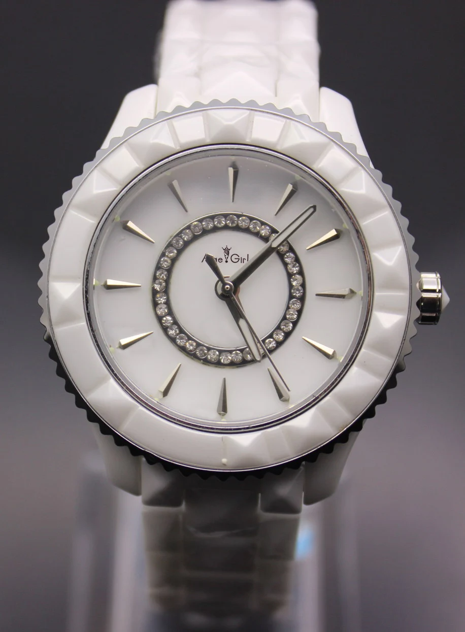

White Black Ceramic Watches Women Men's top brand fashion Business Couple Quartz Watch Ceramica Gent's Stainless Steel Diamonds
