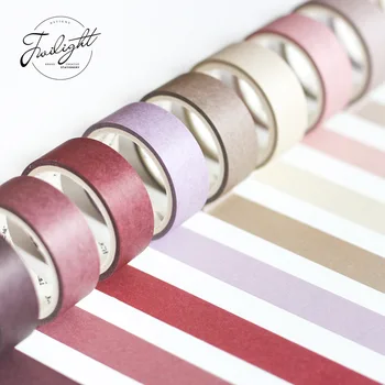 

12pcs Color Paper Tapes Handmade DIY Decorative Washi Tape Morandi Color Washitape Scrapbooking Fita Adesiva School Tools
