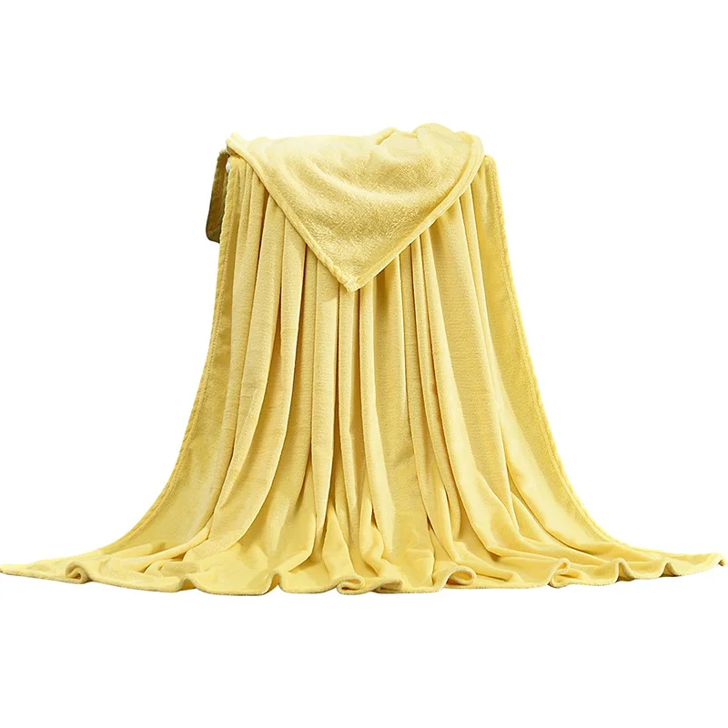 Зимнее одеяло плюшевое покрывало для кровати утолщенное одеяло для дивана s теплое покрывало s на диване комфортное покрывало товары для спальни - Цвет: Yellow