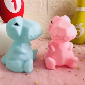 

Geometric Dinosaur Silicone Night Light Tyrannosaurus Rex Deer Cat Nightlight Bedroom Lamp Kids Holiday Christmas Novelty Gifts