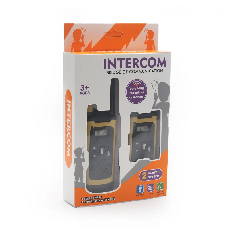 Walkie-talkie игрушка на дальние расстояния Беспроводной смарт-звонок пара мальчик и девочка моделирование домофон игрушка обмен интерактивная игрушка - Цвет: Yellow