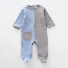 Baby romper pyjamas kids clothes long sleeves children clothing ribbed baby overalls baby boy girls clothes footies romper