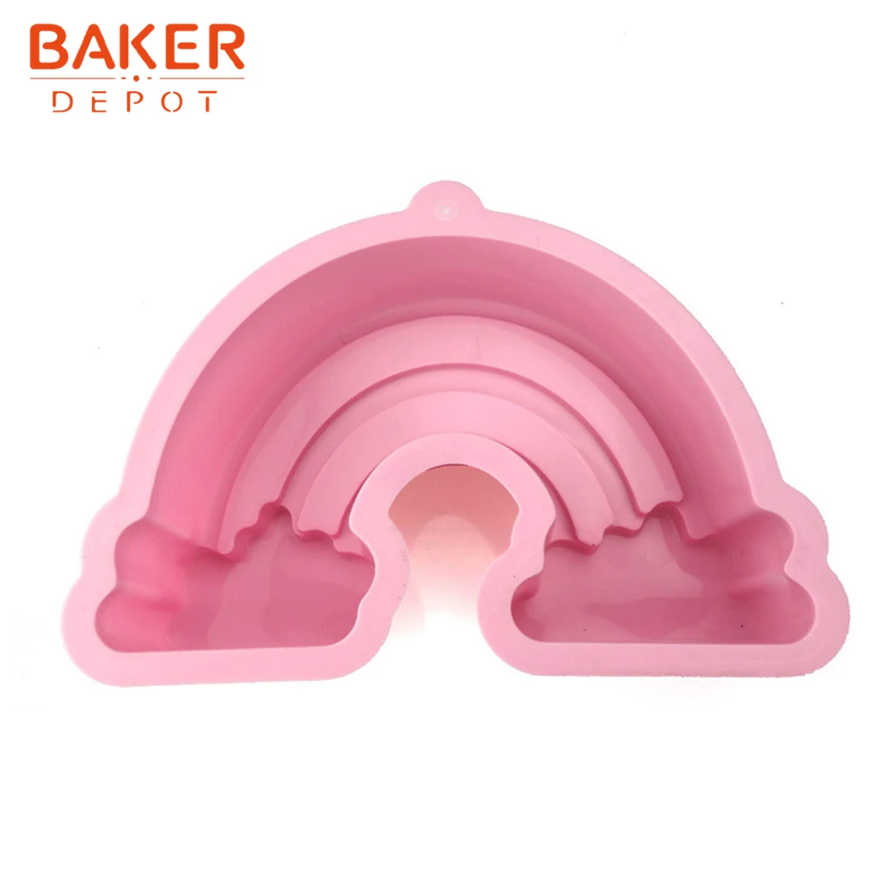BAKER DEPOT силиконовая форма для торта Кондитерская выпечка в форме радуги хлеб торты формы для выпечки инструмент для украшения торта DIY день рождения