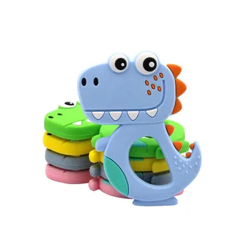 

1pcs Silicone Safty Baby Toys Teethers Rattle BPA Free Silicone Animals Teether Tiny Rod Baby Teether Stroller Accessories Gifts