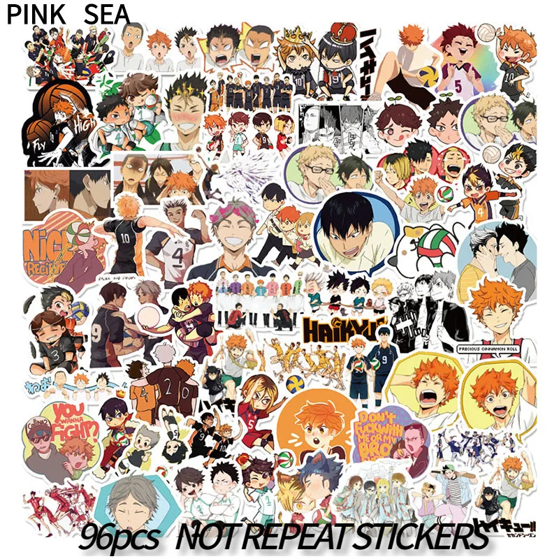 Наклейки Haikyuu мультфильм японское аниме для скейтборда мотоцикла багажа скрапбукинга ноутбука гитары