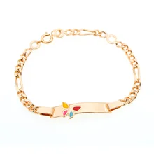 Красочные бабочки детские браслеты детские украшения крестины золотой браслет Bebe аксессуары Pulseras детские повязки для девочек ребенок B0231
