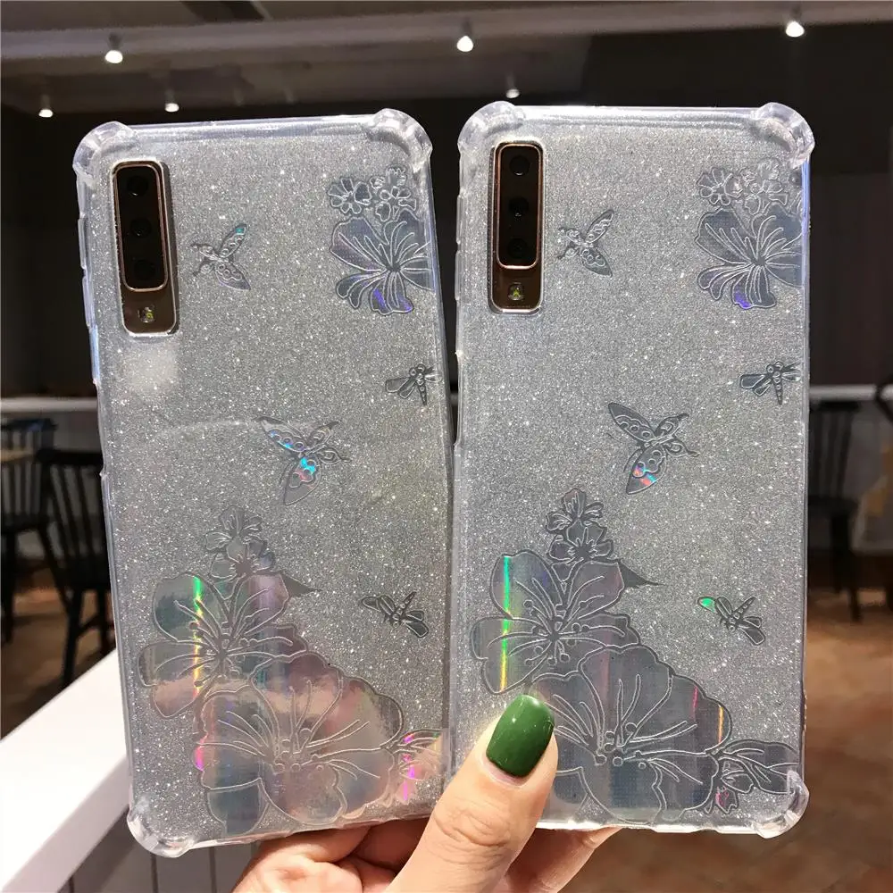 Armor Buterfly Flower Glitter Case For XiaoMi RedMi Note 7 6 Pro 5 Plus 7A 6A 5A 4A 4X 3S K20 S2 Cover Soft TPU Phone Cases |