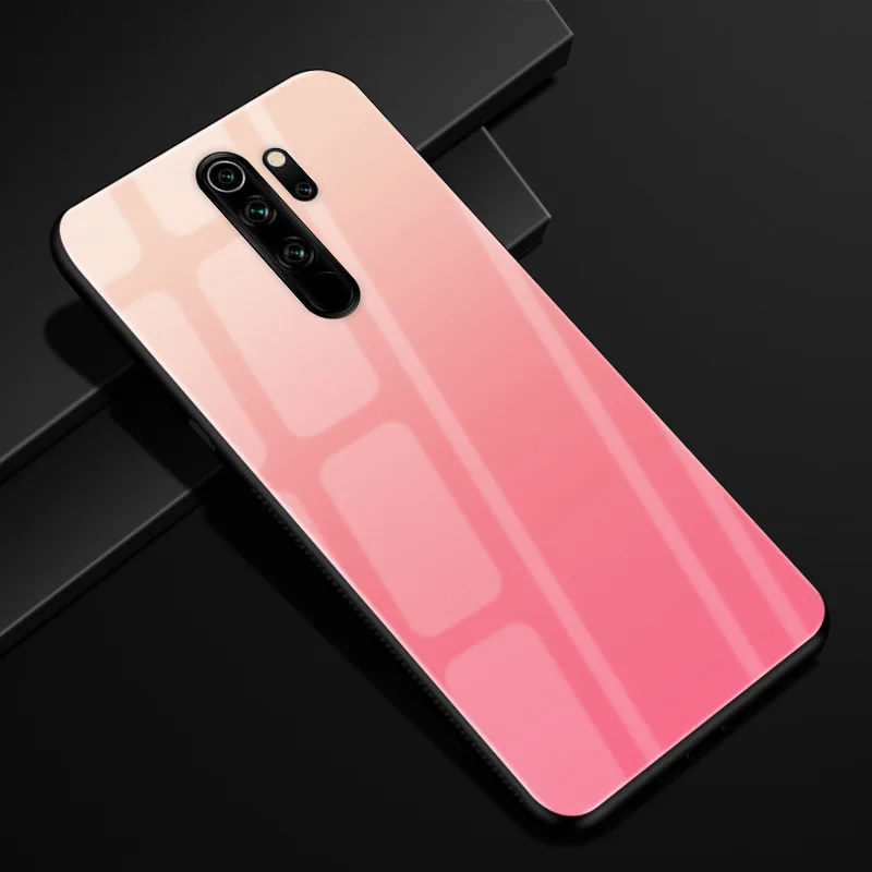 17 Для Xiaomi Redmi Note 8 Pro Чехол PC Пластиковый стеклянный чехол для телефона черный ТПУ бампер чехол для Xiaomi Redmi Note8 Note 8 Pro 8Pro чехол - Цвет: 17
