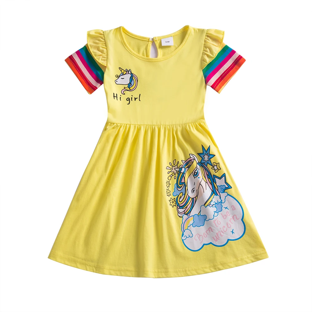 Girl short-sleeved Unicorn Dress