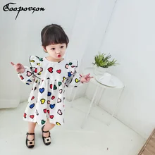 Детские платья для девочек; осеннее платье принцессы с длинными рукавами; элегантные вечерние костюмы для маленьких девочек; милые кружевные наряды с принтом «любовь»