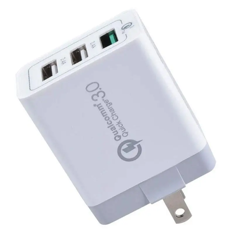 FFYY-QC3.0 Мульти USB настенное Зарядное устройство-Портативный USB настенное Зарядное устройство с 3 портами(стандарт Порты и разъёмы имеет складную вилку совместим с iPhone/8/7/6 samsung S8/S7