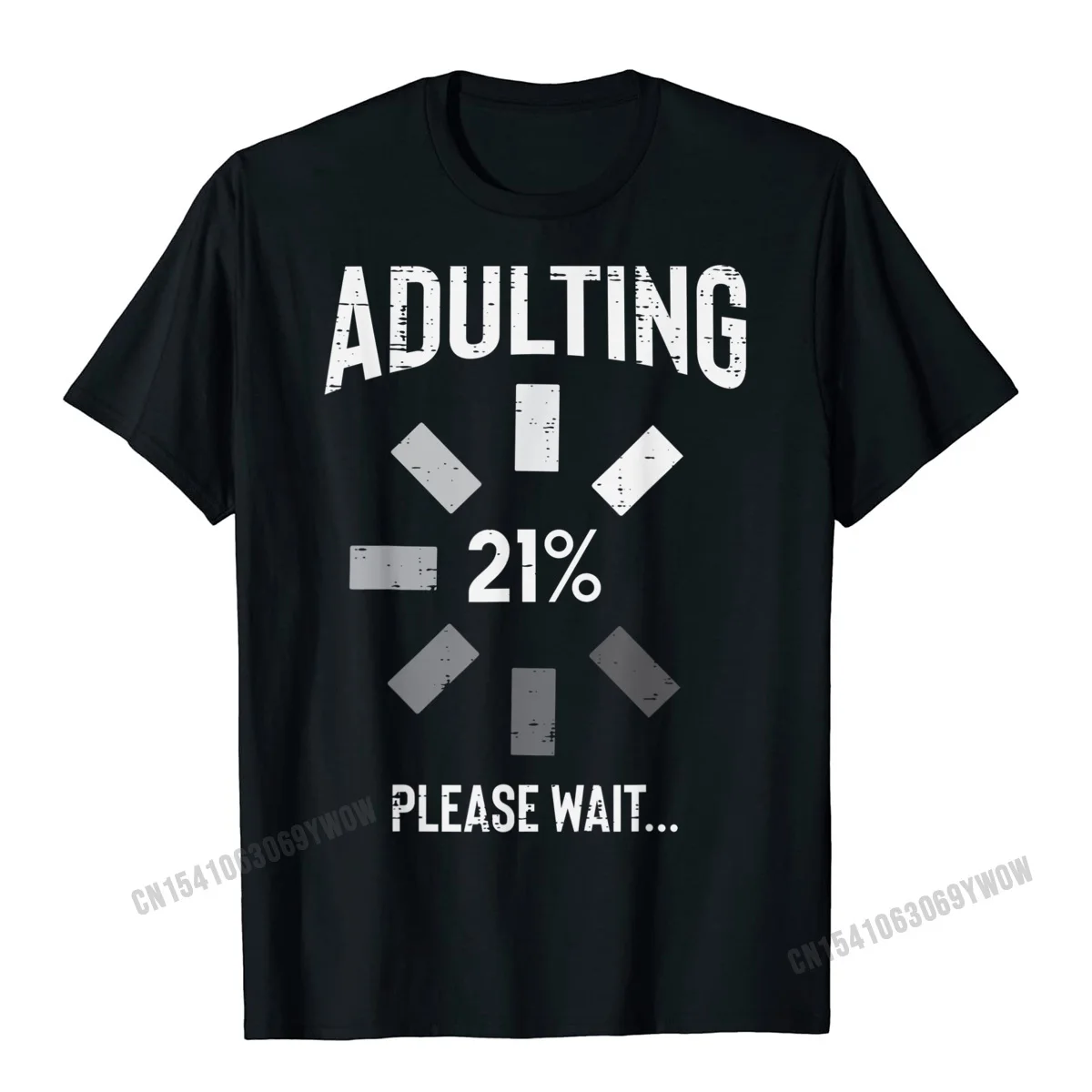 Fitness Tight Crew Neck T-Shirt Summer Fall Tops T Shirt Short Sleeve Hip Hop Pure Cotton Design Tops Shirt Design Men Adulting 21 Percent Please Wait Funny 21st Birthday Gift T-Shirt__947 black