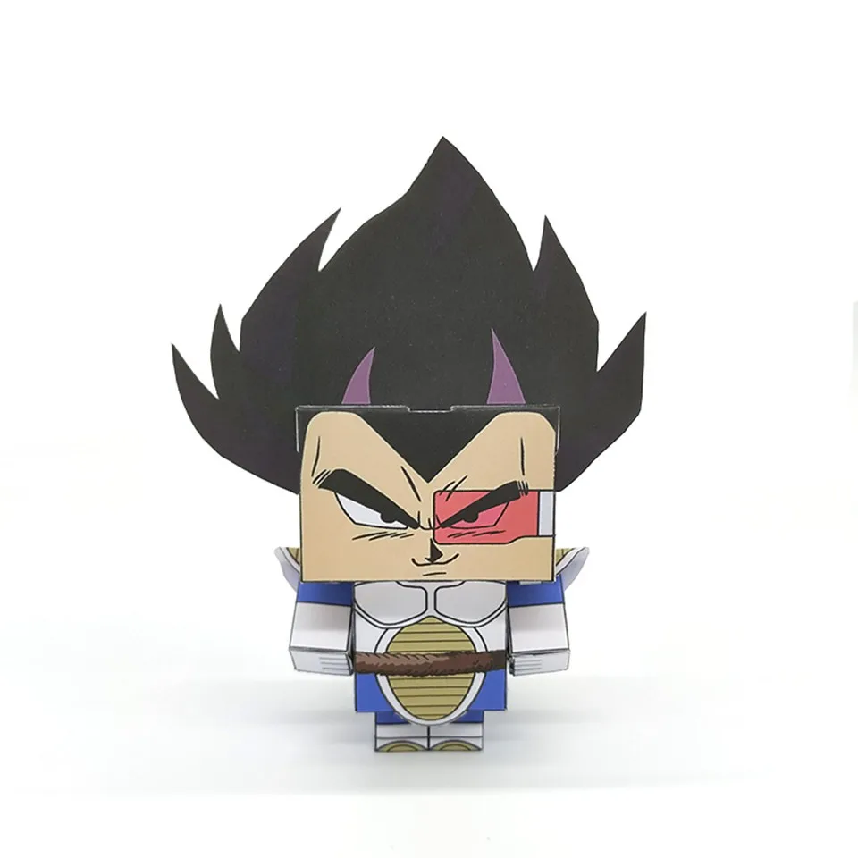 No-glue Dragon Ball Vegeta Складная резка Милая 3D бумажная модель бумажное ремесло Аниме Фигурка DIY Cubee дети взрослые ремесло игрушки CS-049