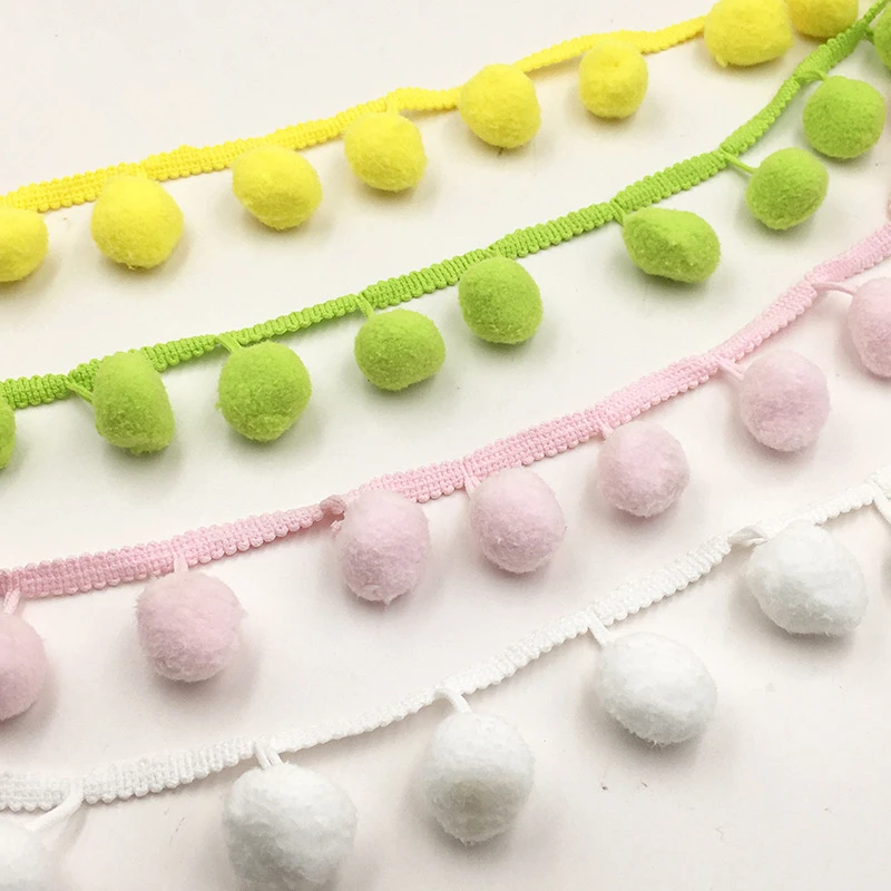 10ヤード ロット全幅5センチメートルテリレン2センチメートルポンポンレーストリムdiyハンドミシン服結婚式カーテン手作りアクセサリー Aliexpress Home Garden