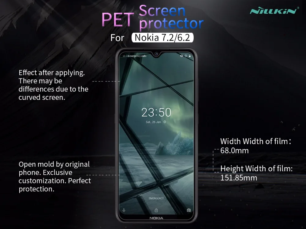 2 шт./лот для Nokia 7,2 NILLKIN кристальная супер прозрачная защитная пленка или Антибликовая матовая защитная пленка для экрана для Nokia 6,2