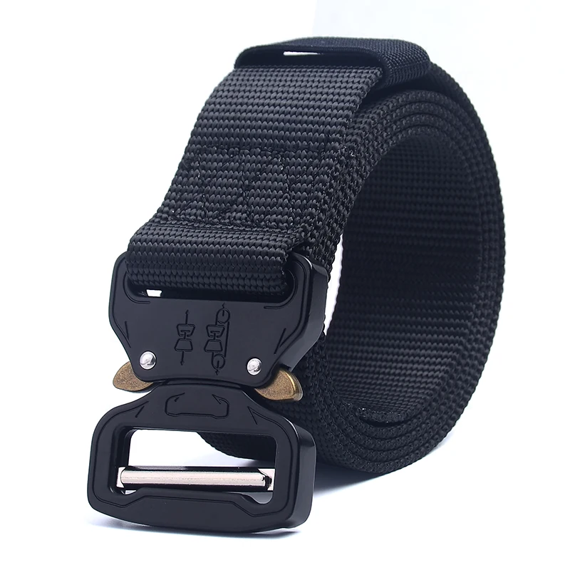 Tactical Belt Men's Multifunction Outdoor Belt Military Training Nylon Belt Metal