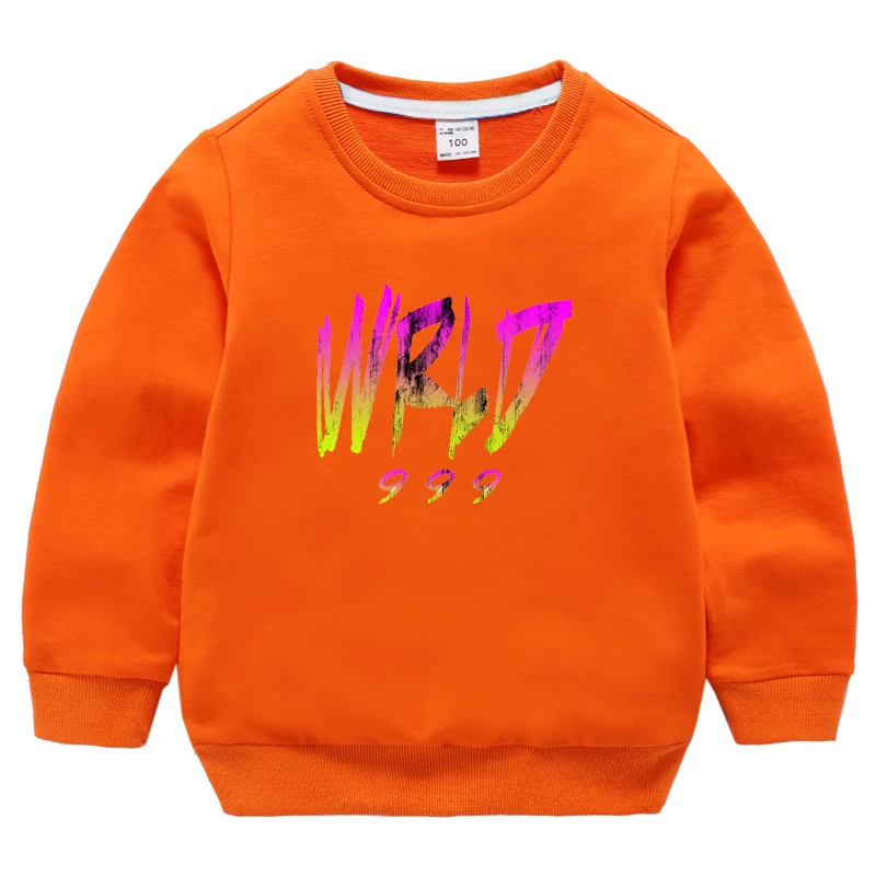 Свитшоты для мальчиков; детская одежда; свитер с принтом «Rip Juice Wrld 999» для девочек; толстовка с капюшоном для малышей; хлопковый пуловер; футболка; коллекция года; Осенние Топы - Цвет: 996b-bj-12-23--2