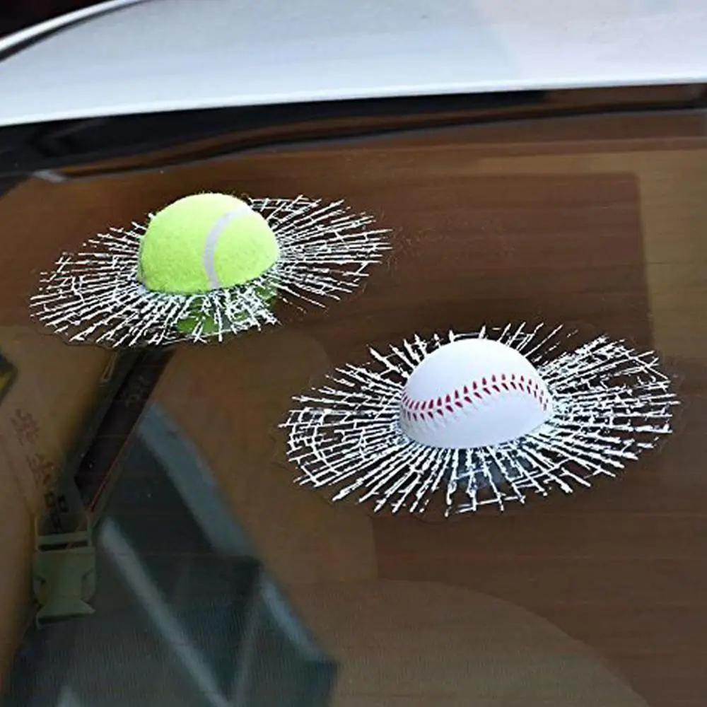 3D Funny Car Stickers Car Styling Ball Hits Car Body Window Sticker Baseball Tennis Football Baseball Tennis Car Accessories 3D Funny Car Stickers Car Styling Ball Hits Car Body Window Sticker Baseball Tennis Football Baseball Tennis Car Accessories