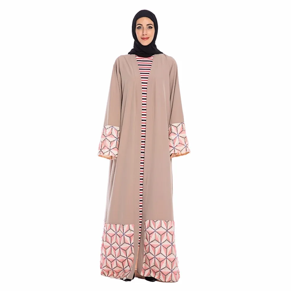 Элегантное мусульманское платье abaya Макси хиджаб длинные халаты кимоно Ближний Восток Рамадан Eid Исламская, молитвенная Tesettur Elbise