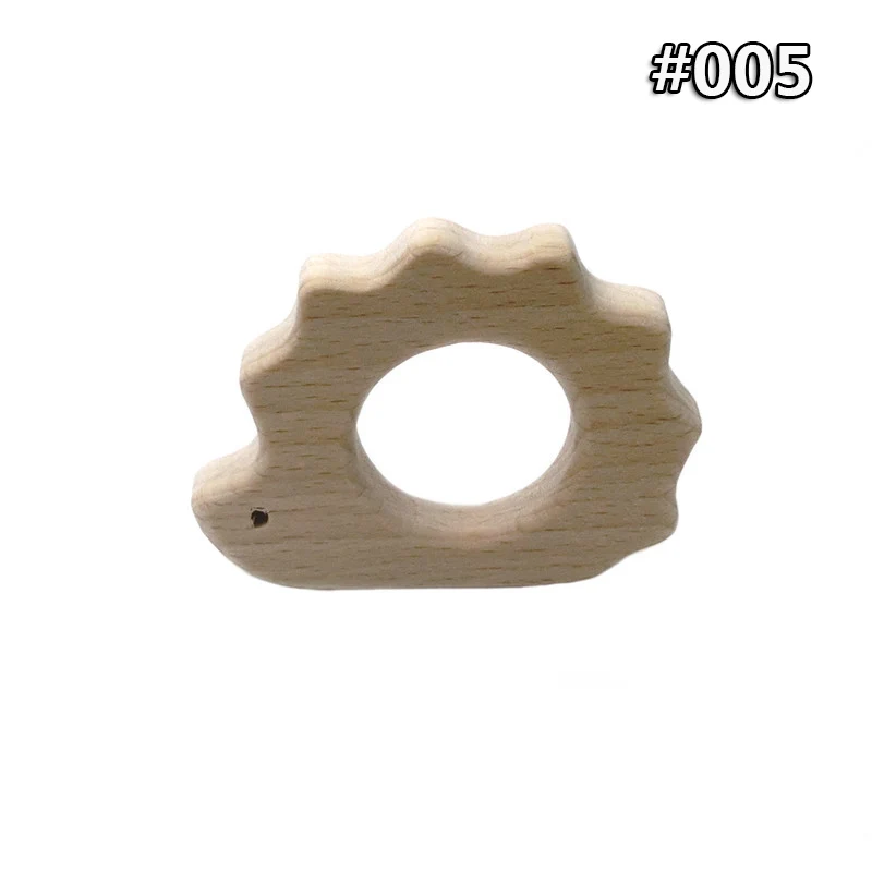 wood teether 005 DIY Baby Beech Wood Прорезыватель Мультяшные деревянные животные Детский Прорезыватель игрушка безопасная Сертификация Новорожденные пищевые, прорезывание зубов жевательный подарок - Цвет: wood teether 005