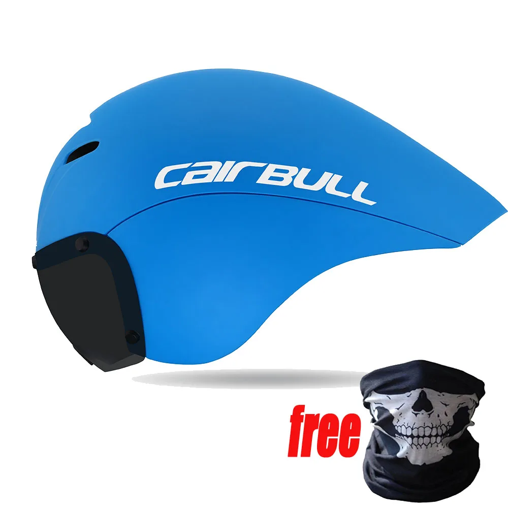 HOT CAIRBULL VICTOR Cycling Helmet Magnetic Goggles Road Bike Helmet Triathlon Time Trial Helmet Pneumatic TT Bicycle Helmet Cap