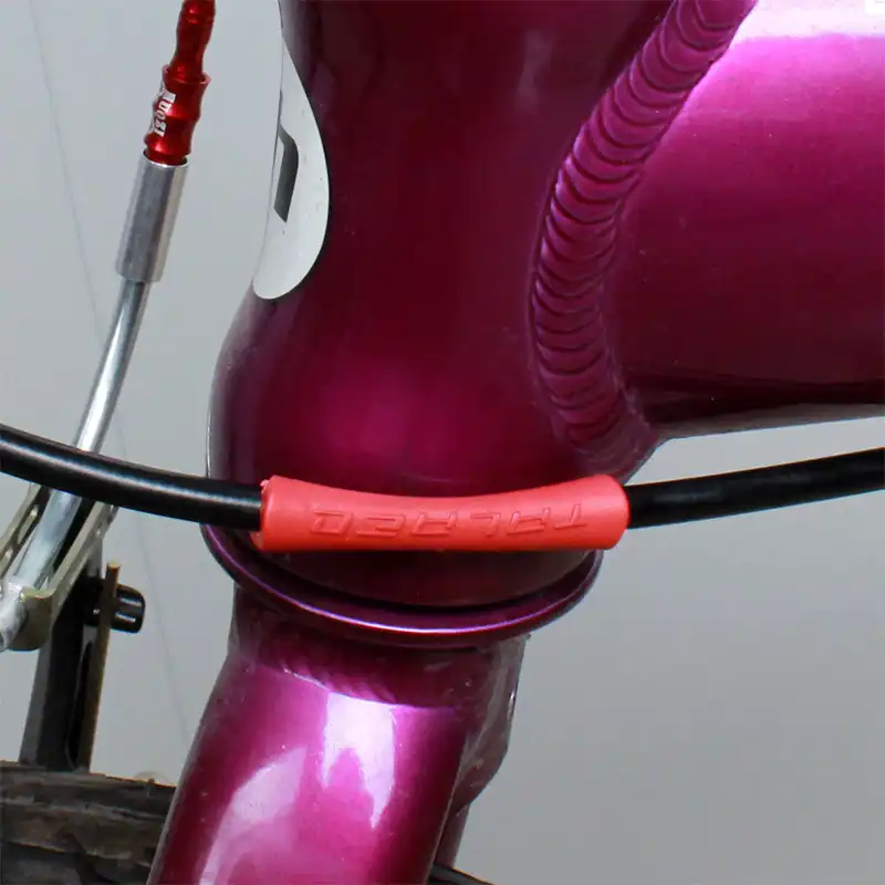 4pcs Silicone Bicycle Outer Brake Gear Cable Wrap Frame Protector MTB Road Bike