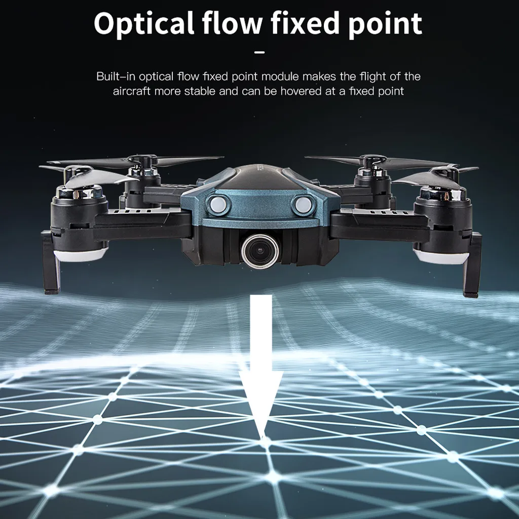 Дрон оптический поток Регулировка электричества 120 ° FOV 1080PHD WiFi FPV Дрон RC вертолет Квадрокоптер селфи Дроны с камерой HD