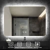 60x80cm Rectangle Wall Mounted Bathroom Smart Mirror WIth LED Light Anti-fog Makeup Mirror Backlight Touch Switch Dimming Mirror 3
