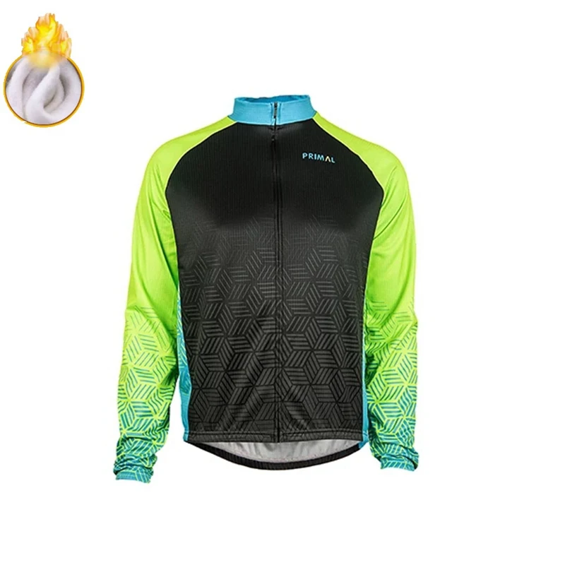 jerseys PRIMAL Мужская зимняя одежда для велоспорта Теплая Флисовая одежда ropa ciclismo maillot для велоспорта профессиональная команда для езды на велосипеде Джерси - Цвет: jerseys