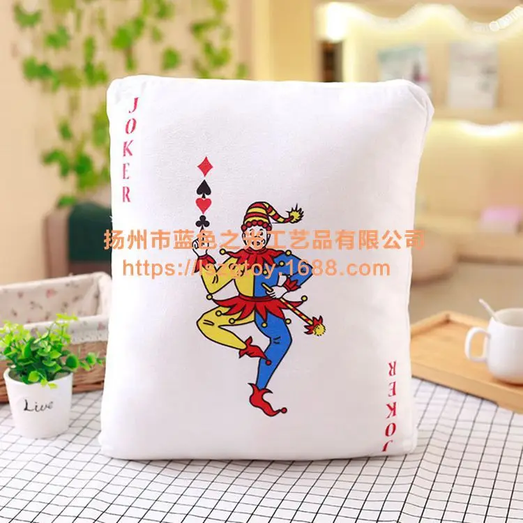 Горячая модели игральных карт Подушка креативная плюшевая игрушка кукла-обработка настраиваемый логотип рекрут агенты