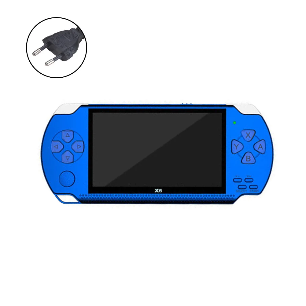 Blue EU 4," Игровая консоль подарки 8G HD перезаряжаемый портативный плеер Ретро Веселые многофункциональные дети с av-кабелем и зарядной головкой - Цвет: Blue EU