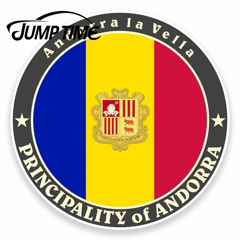 Виниловая наклейка с флагом Andorra la Vella для ноутбука автомобиля багажа лыжного