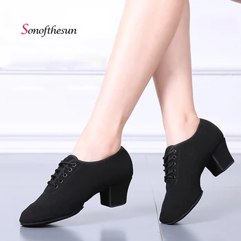 

Women Dance Shoes Fabric Mesh Breathable Jazz Ballet Latin Dance Shoes Ladies Fitness Trainers Soft Women Dance Sneakers Shoes