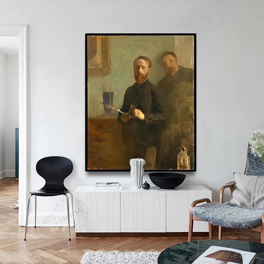 

Cassisy Canvas Art Oil PaintingSelf-Portrait with WaroquyEdouard Vuillard Art Poster Picture Wall Decor Modern Home Decoration