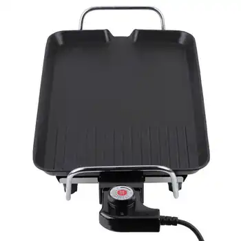

40x24cm 1360W Electric Grill Plate Non-stick Barbecue Skewers Dish Party Buffet Pan Cookware With Adjustable Thermostat