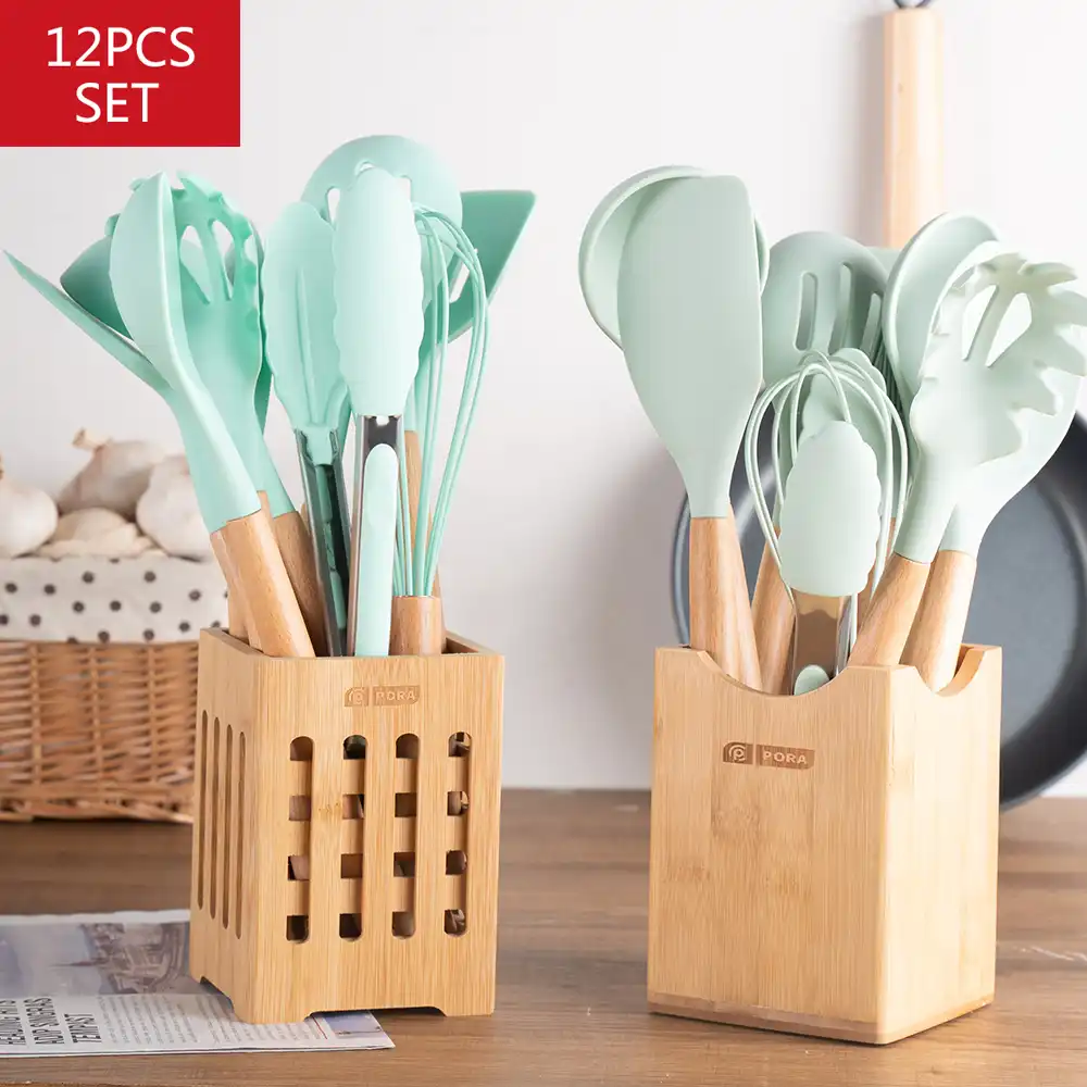 11 12 13pcs Silicone Kitchen Set Nonstick Kitchen Utensils Set With Spoon Spatula Cooking Accessories Baking Kitchen Tools Set Cooking Tool Sets Aliexpress