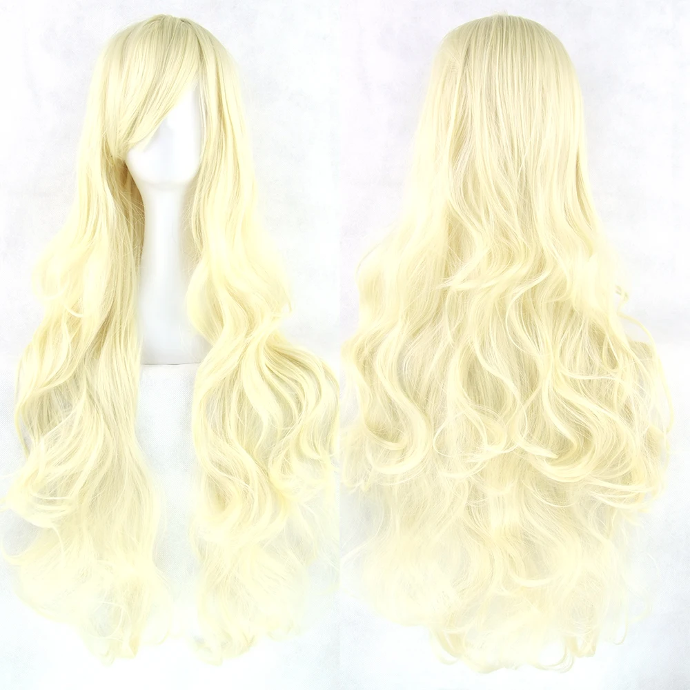 Curly 613C Soowee 24 цвета 80 см Длинные Синтетические волосы парик для женщин термостойкие волокна парики розовый серый прямые Косплей парики - Цвет: Curly 613C