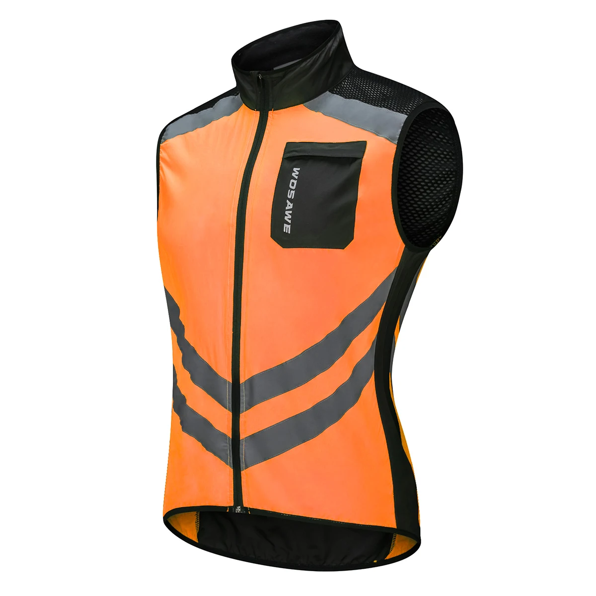 orange vest WOSAWE Сверхлегкий Светоотражающие Для Мужчин's велосипедная куртка с длинным Водонепроницаемый ветрозащитный дорога горный велосипед куртки для MTB велосипедная ветровка - Цвет: orange vest