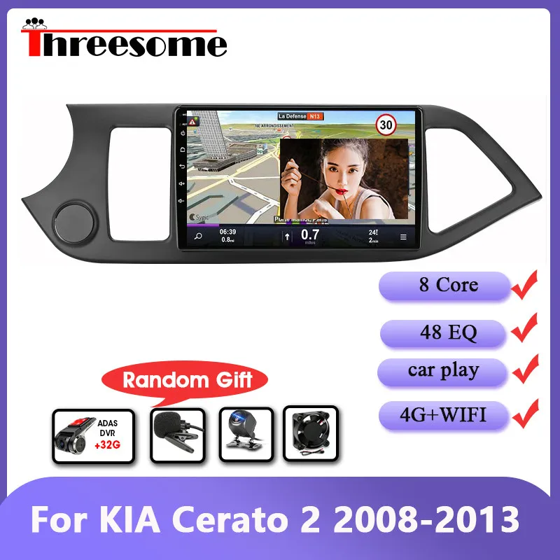 

Android10 Car Radio Multimedia Player For KIA PICANTO Morning 2011-2016 GPS Navigation 2Din RDS DSP Floating window Split Screen