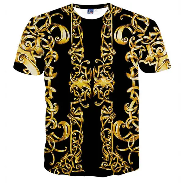 2020 New Baroque Brand T-shirt Men Women Fashion Punk Rock 3d Tshirt Chinese Dragon Floral Print Summer style Unisex Tops Tees