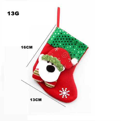 3 Santa Snowman Pendant Christmas Ornaments New Year Socks Christmas Decorations for Home Merry Christmas Tree Decorations Navidad - Цвет: 3