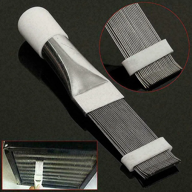 

Stainless Steel Fin Comb Air Conditioner Condenser And Radiator Fin Straightener Cleaner Repair Tool Metal Cleaning Brush Access