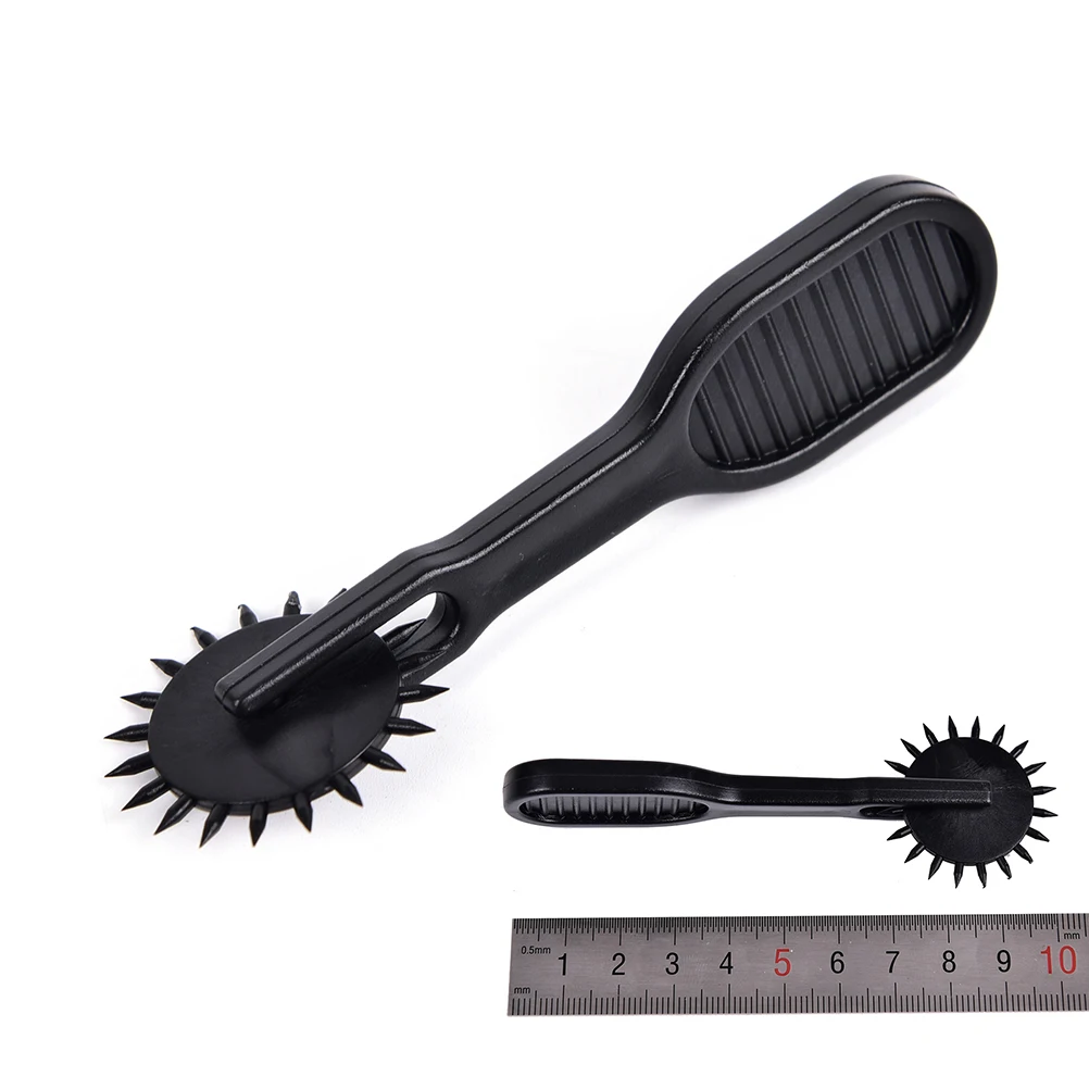 Черные иглы из нержавеющей стали Wartenberg Pinwheel колесный ролик Submissve секс рабство