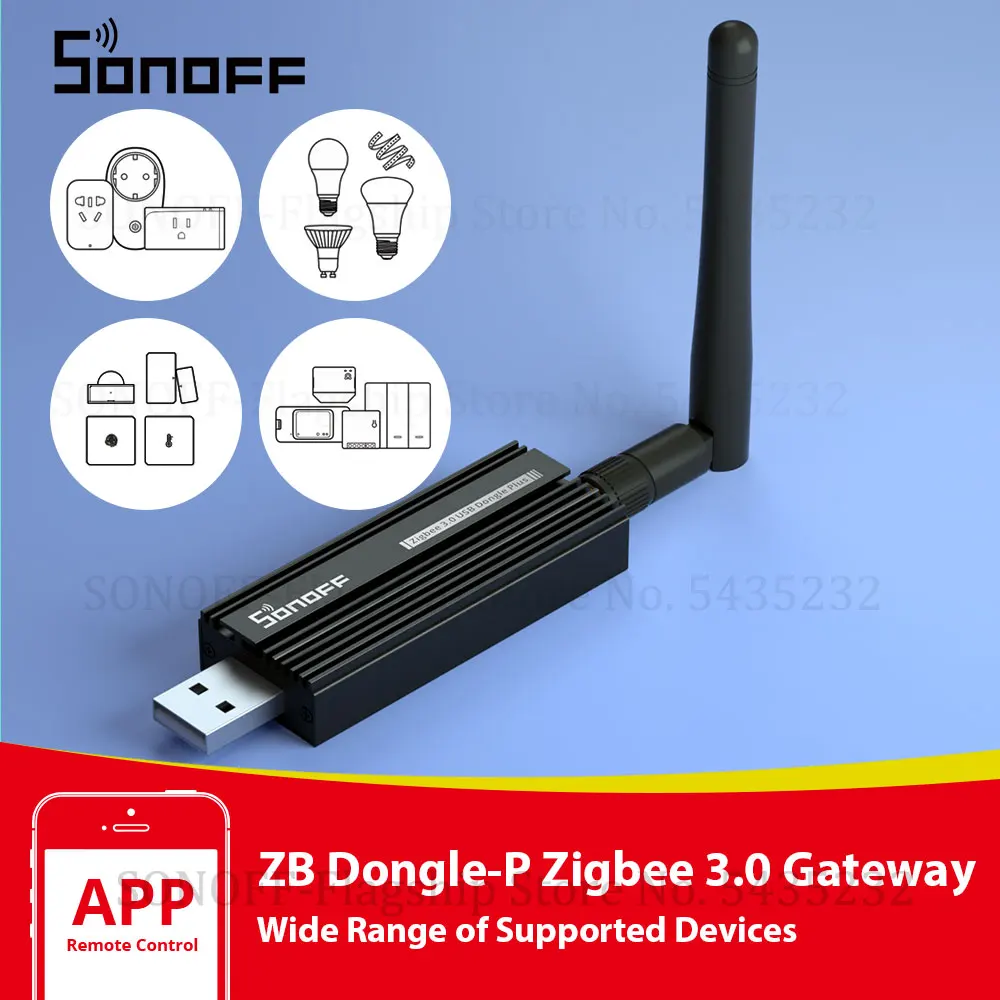 SONOFF ZB Dongle-P Zigbee 3.0 USB Dongle Plus Universal Gateway Support via ZHA or Zigbee2MQTT Sonoff Series | Электроника